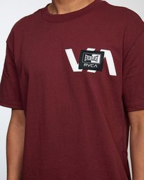 4 Everlast x RVCA Stack Patch - Maglietta da Uomo Purple W4SSMLRVP1 RVCA
