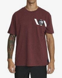2 Everlast x RVCA Stack Patch - Maglietta da Uomo Purple W4SSMLRVP1 RVCA