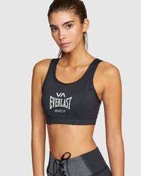 2 Everlast x RVCA - Medium Impact Sports Bra for Women Black W4UNWDRVP1 RVCA