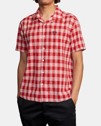 3 Evan Mock Palaka - Short Sleeve Shirt for Men  X1SHRERVS1 RVCA