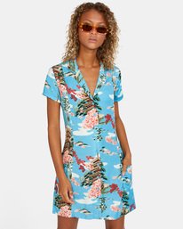 3 Island Time - Camiseta-vestido de manga corta para Mujer  X3DRRFRVS1 RVCA