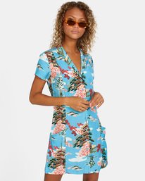 7 Island Time - Camiseta-vestido de manga corta para Mujer  X3DRRFRVS1 RVCA