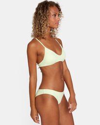 3 Solid - Low Rise Bikini Bottoms for Women Green X3SBRTRVS1 RVCA