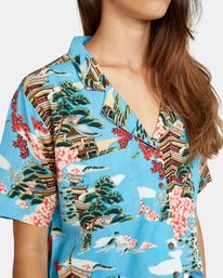 11 Vacay - Chemise manches courtes en matière recyclée pour Femme  X3SHRERVS1 RVCA