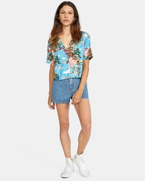 4 Vacay - Chemise manches courtes en matière recyclée pour Femme  X3SHRERVS1 RVCA
