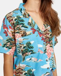 6 Vacay - Chemise manches courtes en matière recyclée pour Femme  X3SHRERVS1 RVCA