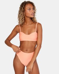 3 La Jolla Top - Bikini Top for Women Orange X3STRJRVS1 RVCA