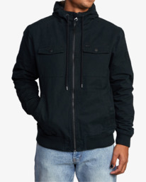 1 Hooded 2 - Jacket for Men Black Z1JKRMRVF1 RVCA