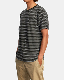 4 Toluca Micro Stripe - Camiseta para Hombre Negro Z1KTRDRVF1 RVCA