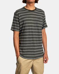 6 Toluca Micro Stripe - Camiseta para Hombre Negro Z1KTRDRVF1 RVCA