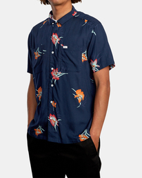 4 Cliffs Floral - Shirt for Men Blue Z1SHRIRVF1 RVCA