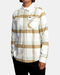 4 That'll Work - Long Sleeve Flannel Shirt for Men White Z1SHSARVF1 RVCA