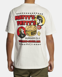 1 Matty's Patty's Burger Club - T-Shirt for Men White Z1SSPARVMU RVCA