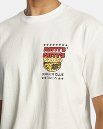 2 Matty's Patty's Burger Club - T-Shirt for Men White Z1SSPARVMU RVCA
