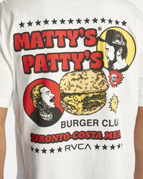 5 Matty's Patty's Burger Club - T-Shirt for Men White Z1SSPARVMU RVCA