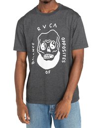 2 Benjamin JeanJean Skull - Camiseta para Hombre Gris Z1SSSARVF1 RVCA
