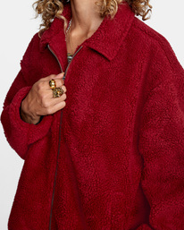 2 Savage - Chaqueta de borreguito para Mujer Rojo Z3JKRGRVF1 RVCA