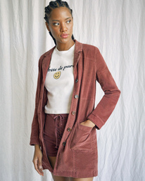 9 Camille Rowe Paradis - Coat for Women Brown Z3JKRJRVF1 RVCA