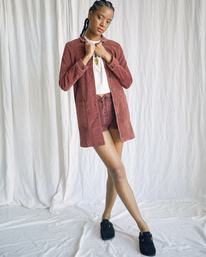 10 Camille Rowe Paradis - Coat for Women Brown Z3JKRJRVF1 RVCA