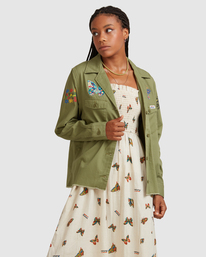 1 Melisssa Grisancich Saigon- Shirt Jacket for Women Green Z3JKRMRVF1 RVCA