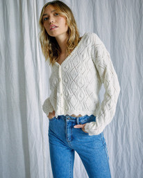 0 Camille Rowe Cafe - Jersey Abierto con Botones para Mujer  Z3JPRARVF1 RVCA