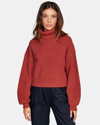 0 Citizen - Polo Neck Jumper for Women Red Z3JPRDRVF1 RVCA