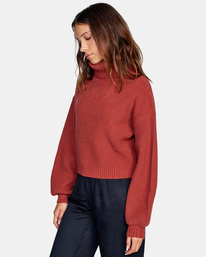 4 Citizen - Polo Neck Jumper for Women Red Z3JPRDRVF1 RVCA