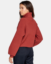 5 Citizen - Polo Neck Jumper for Women Red Z3JPRDRVF1 RVCA
