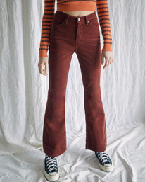 1 Camille Rowe Livin' - Corduroy Trousers for Women Brown Z3PTRJRVF1 RVCA