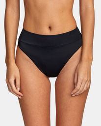 2 Solid High Rise - Cheeky Coverage Bikini Bottoms for Women Black Z3SBRNRVF1 RVCA