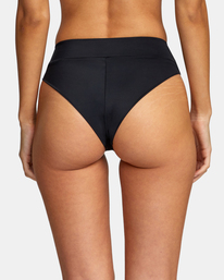 6 Solid High Rise - Braguita de bikini con cobertura reducida  para Mujer Negro Z3SBRNRVF1 RVCA