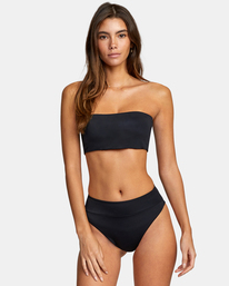 1 Solid High Rise - Braguita de bikini con cobertura reducida  para Mujer Negro Z3SBRNRVF1 RVCA