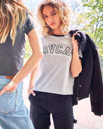 0 University - T-shirt pour Femme Gris Z3SSSHRVF1 RVCA