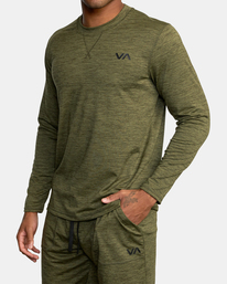 6 C-able - Long Sleeve T-Shirt for Men Green Z4LSDARVF1 RVCA