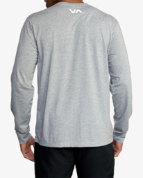 3 Icon - Long Sleeve T-Shirt for Men Grey Z4LSMARVF1 RVCA