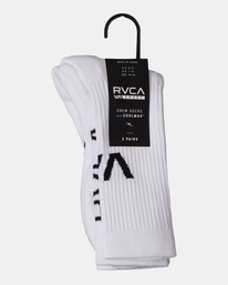 2 VA Sport 2 Pack - Calcetines Largos para Hombre Blanco Z4SORARVF1 RVCA