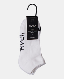 2 VA Sport 3 Pack - Crew Socks for Men White Z4SORBRVF1 RVCA