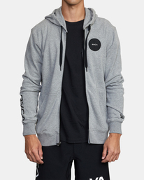 0 Swift Patch - Sweat à capuche zippé pour Homme Gris Z4ZHMARVF1 RVCA