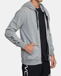 4 Swift Patch - Sweat à capuche zippé pour Homme Gris Z4ZHMARVF1 RVCA
