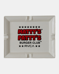 0 Matty 's Patty 's Burger Club - Ashtray White Z5ESPBRVMU RVCA