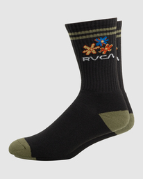 1 Melissa Grisancich - Calza al polpaccio da Uomo Black Z5SORARVF1 RVCA