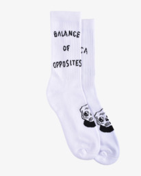 0 RVCA ANP 1 Pack - Crew Socks for Men White Z5SORCRVF1 RVCA