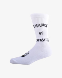 1 RVCA ANP 1 Pack - Crew Socks for Men White Z5SORCRVF1 RVCA
