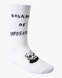 2 RVCA ANP 1 Pack - Crew Socks for Men White Z5SORCRVF1 RVCA