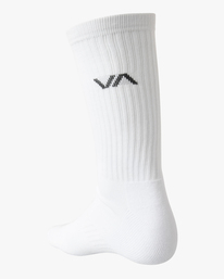 3 Logo 2 Pack- Crew Socks for Men White Z5SORERVF1 RVCA