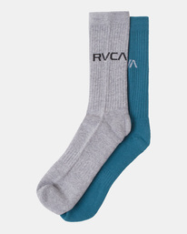 0 Logo 2 Pack- Crew Socks for Men  Z5SORERVF1 RVCA