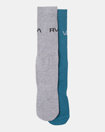 1 Logo 2 Pack- Crew Socks for Men  Z5SORERVF1 RVCA
