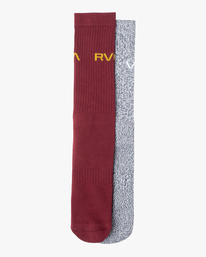 1 Logo 2 Pack- Crew Socks for Men Red Z5SORERVF1 RVCA