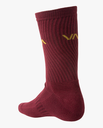3 Logo 2 Pack- Crew Socks for Men Red Z5SORERVF1 RVCA