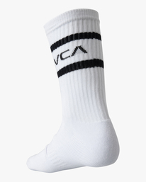 3 Striped - Crew Socks [2 Pack] for Men White Z5SORKRVF1 RVCA